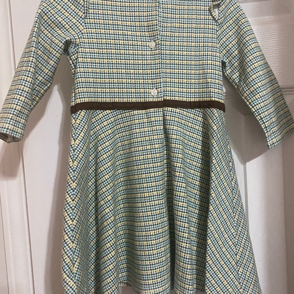 Janie and Jack Houndstooth Plaid Ruffle Ponte Dress - Picture 6 of 8